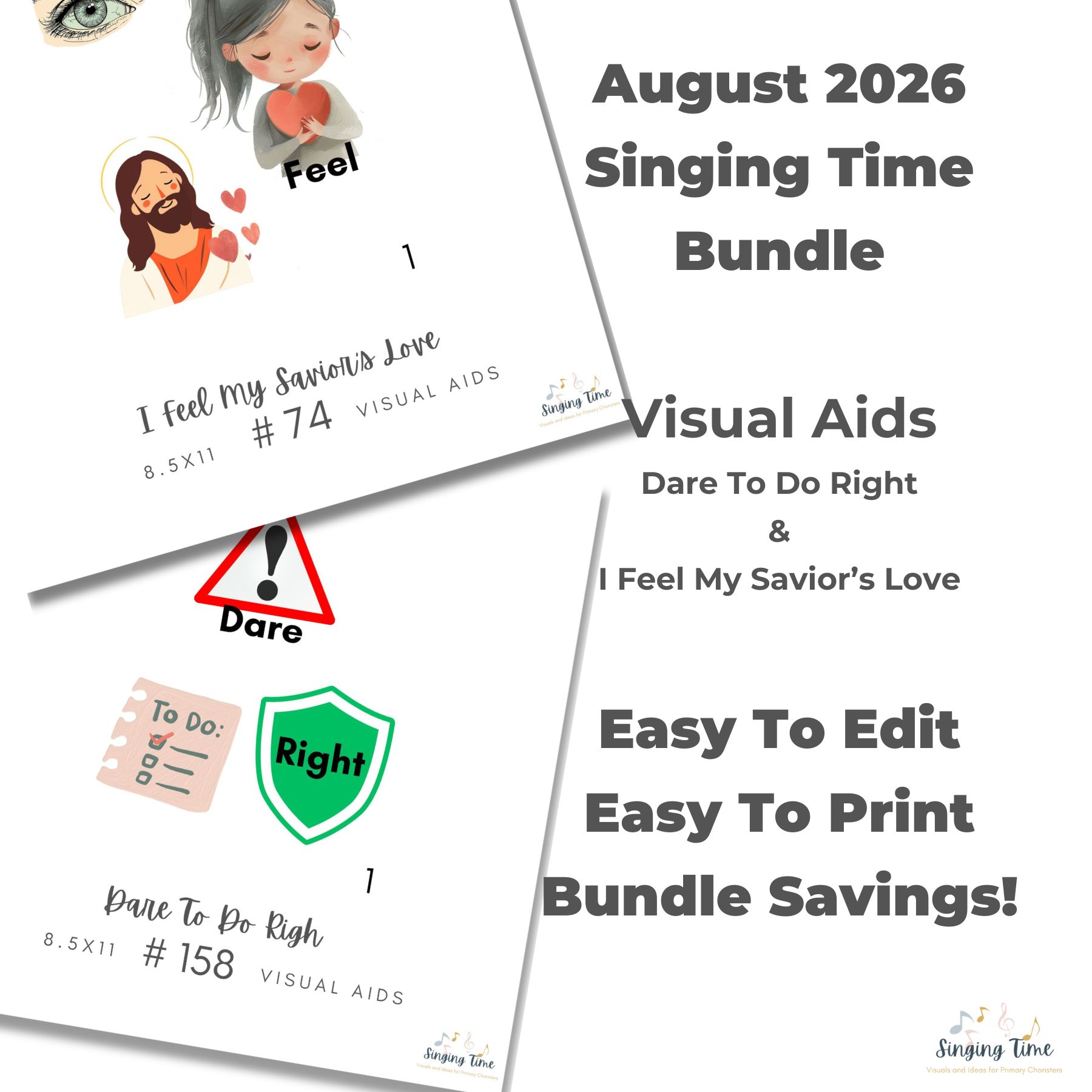 August 2026 Bundle I Feel My Savior's Love & Dare To Do Right
